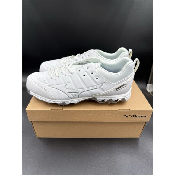 Mizuno Men's Size 8.5 9-Spike Ambition 2 Baseball Metal Cleat White - Picture 3 of 6